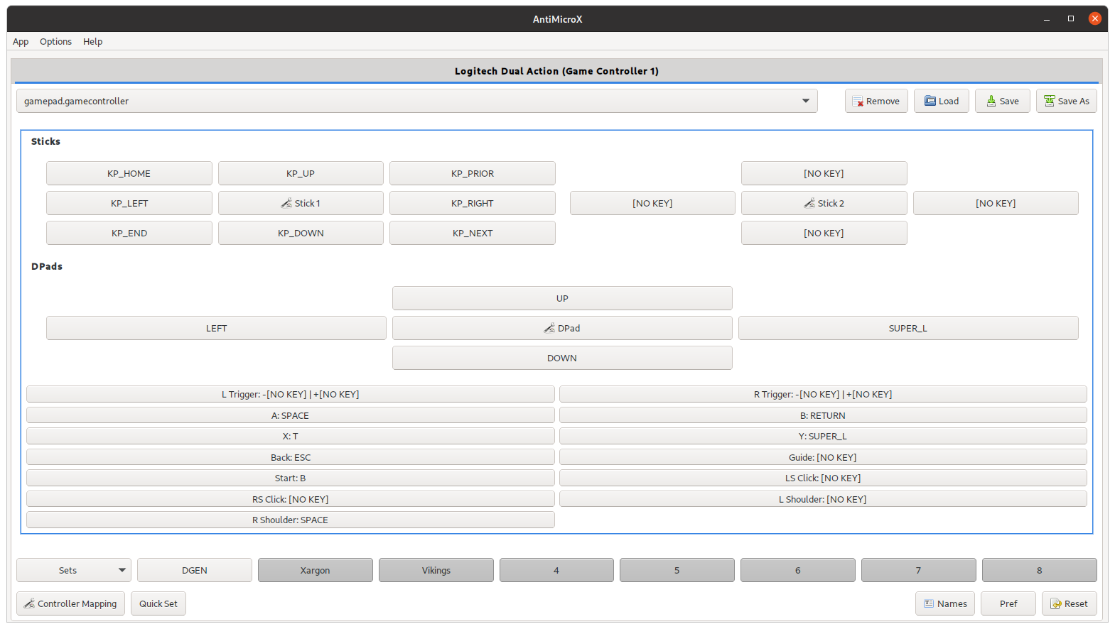 AntiMicroX Interface